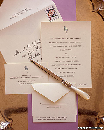 Invitation Wording Martha Stewart Weddings