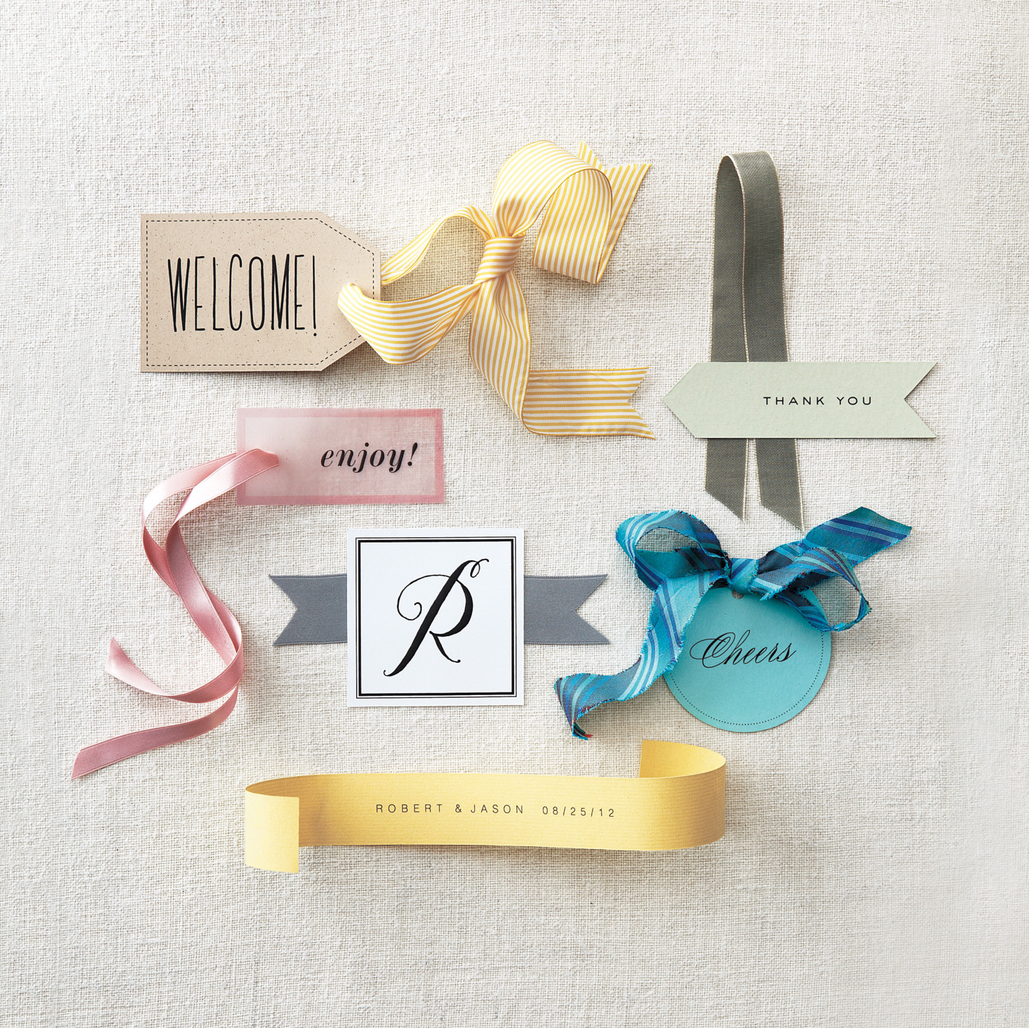 Six Clip Art Favor Tags Martha Stewart Weddings