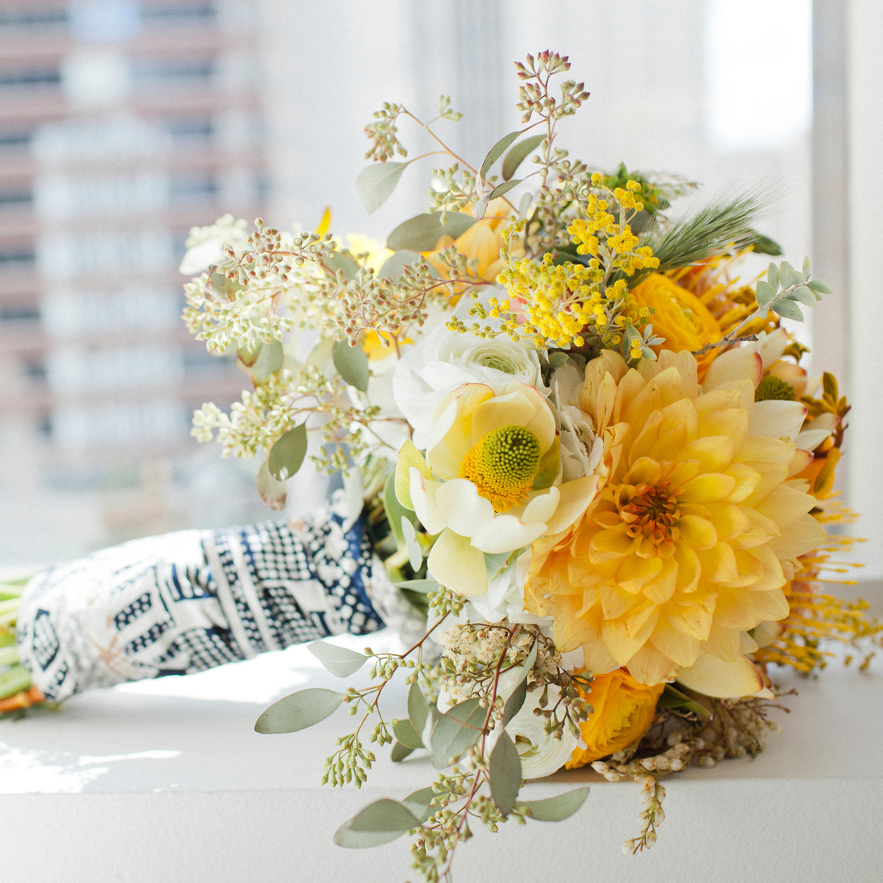 Yellow Wedding Bouquets Martha Stewart Weddings 0556