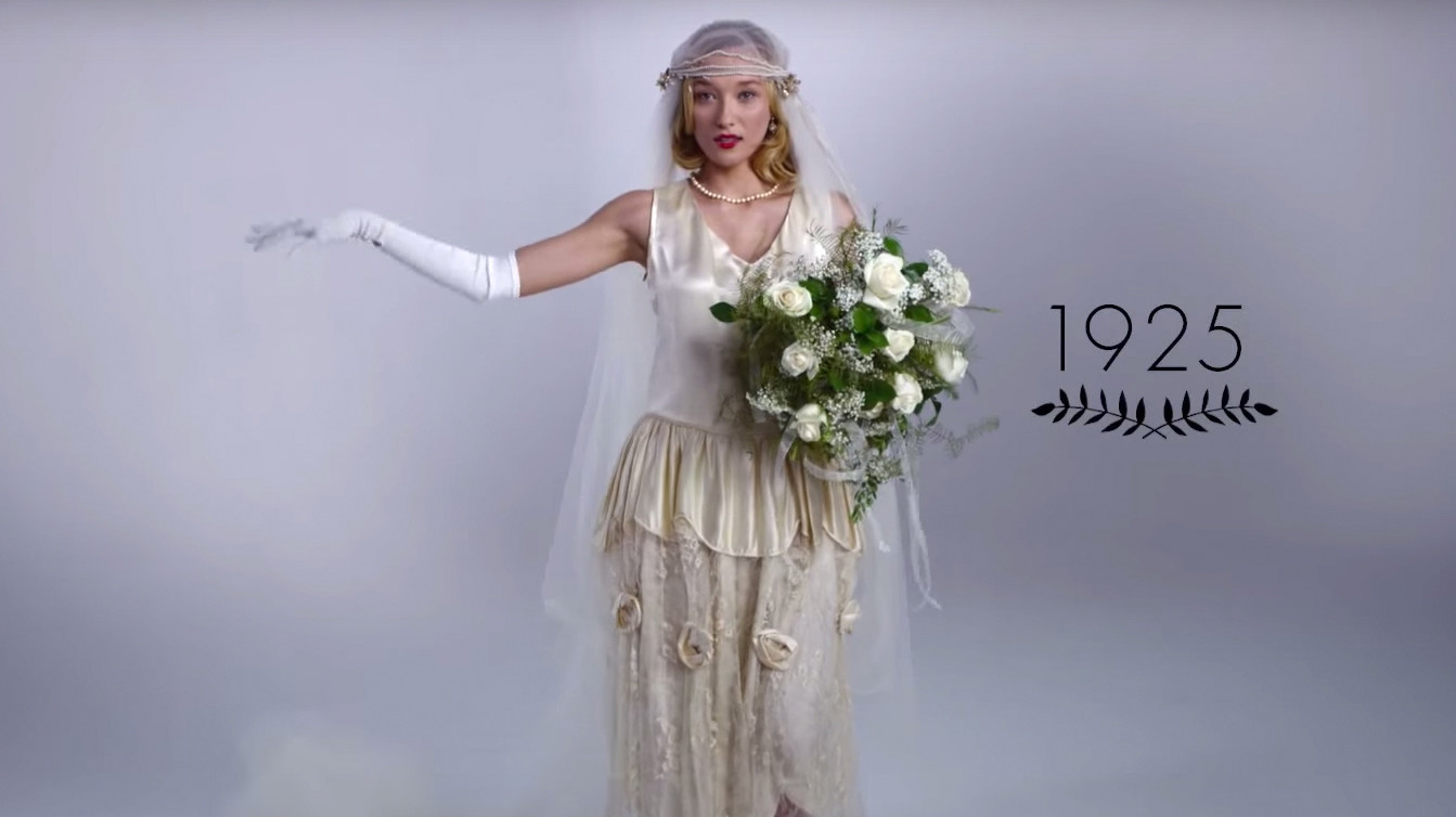 WATCH: 100 Years of Wedding Dresses in Just 3 Minutes 