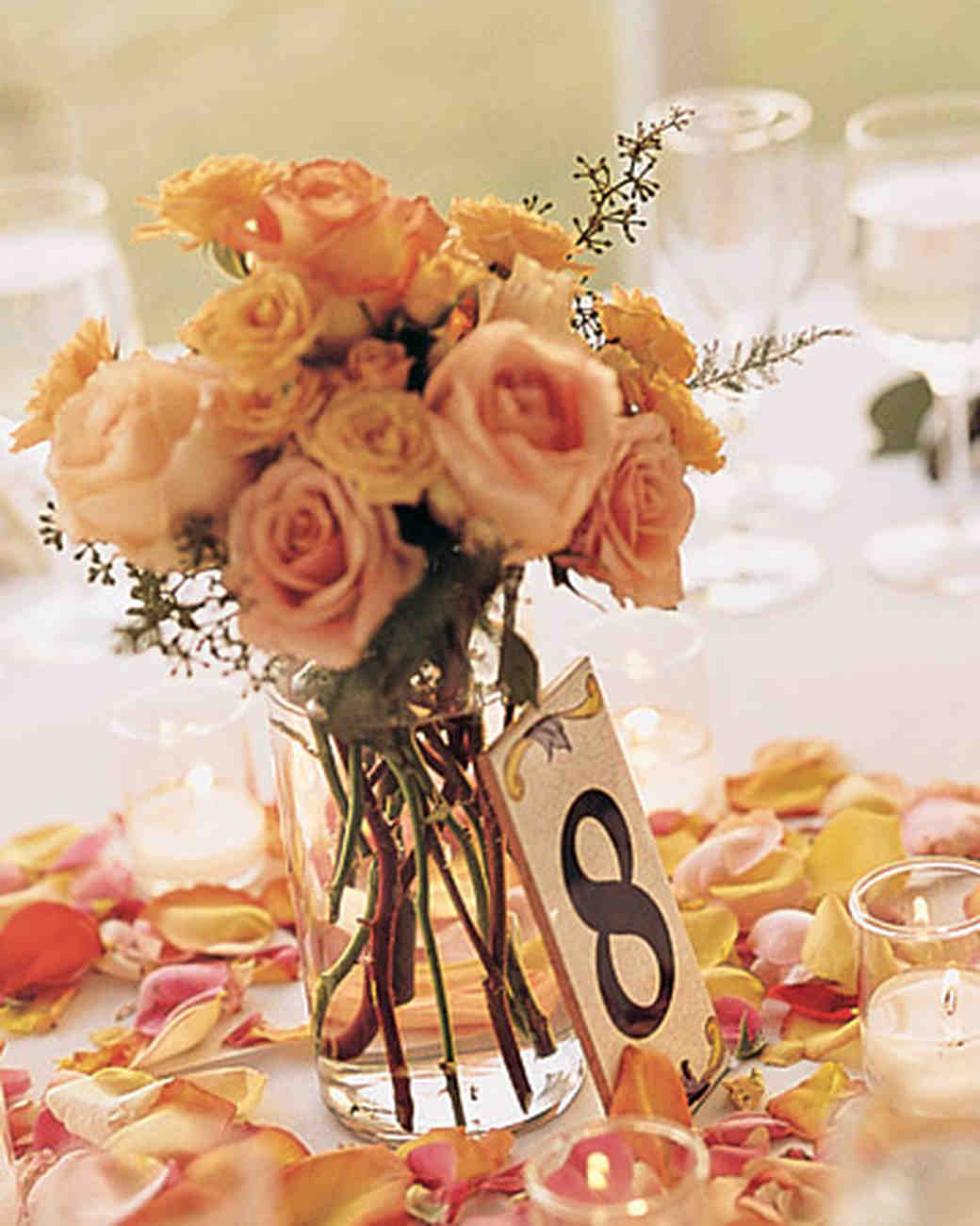 Rose Centerpiece Wedding : Rose wedding centerpieces martha stewart weddings