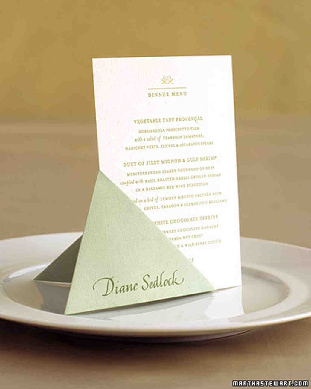 unique place cards martha stewart weddings