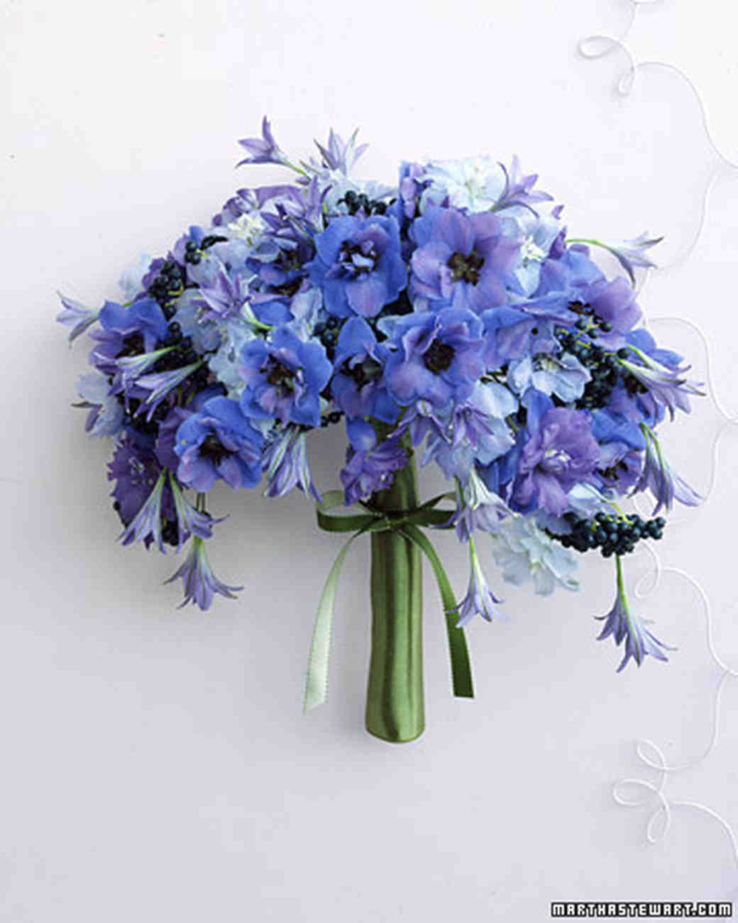 Blue Wedding Bouquets Martha Stewart Weddings 5653