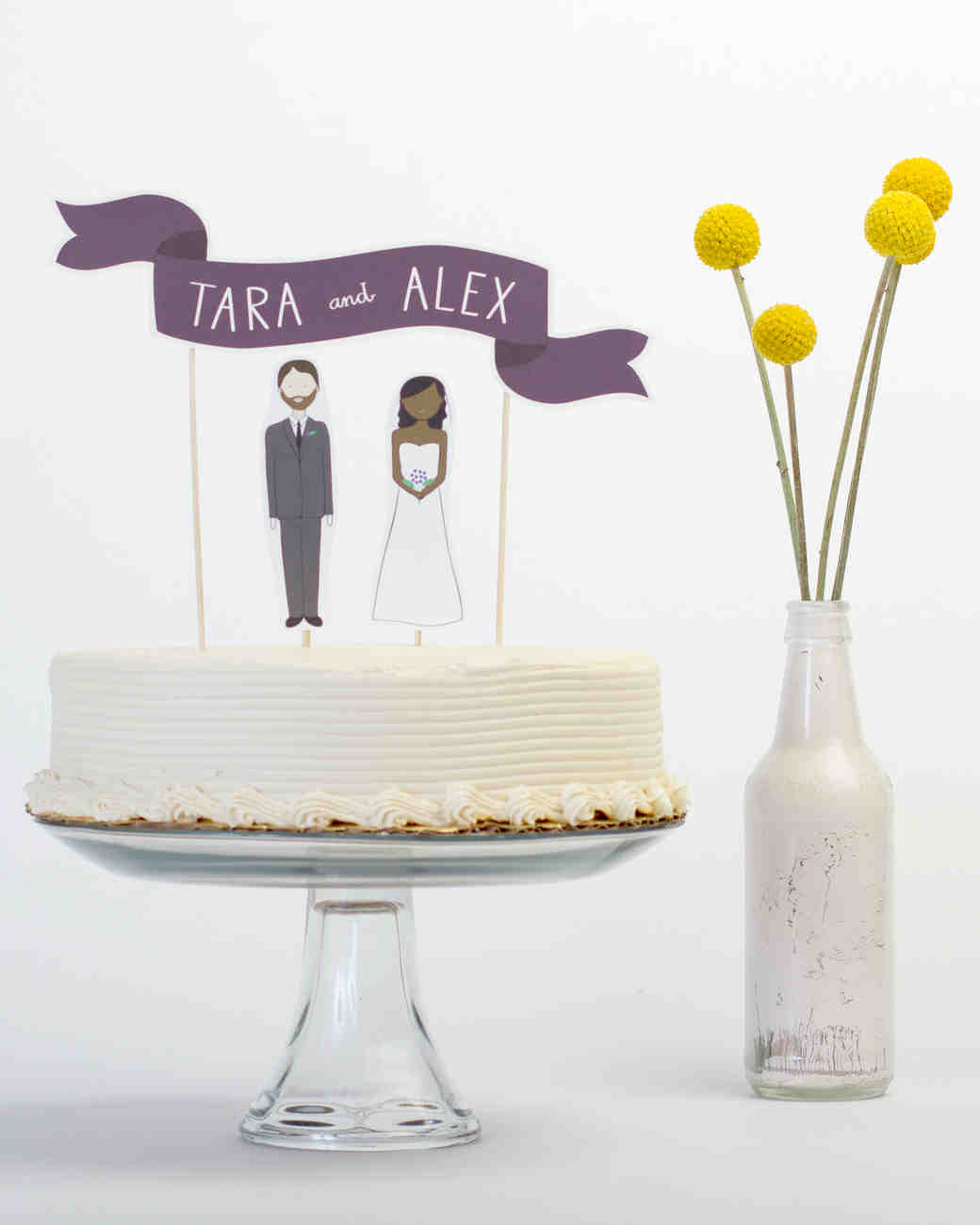 Ready Made Cake Topper Initials Ready Made Cake Topper Initials