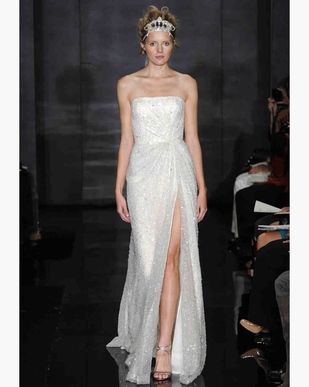 Reem Acra sheath wedding dress