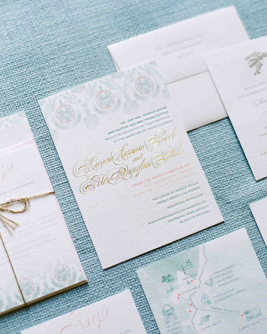 seafoam green and gold wedding invitations a seafoam and ivory wedding with gold touches in pebble seafoam green and gold wedding invitations a seafoam and ivory wedding with gold touches in pebble