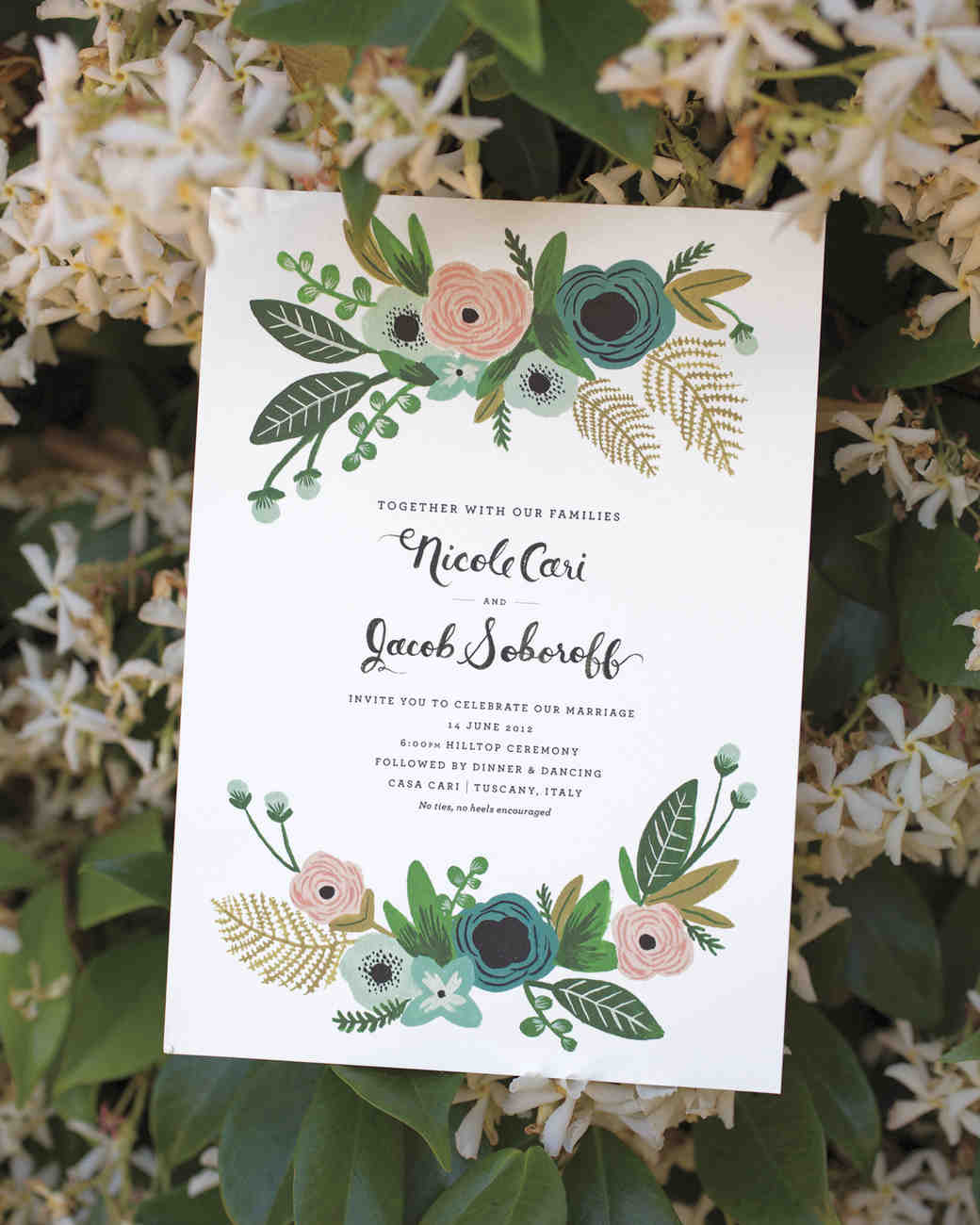 floral wedding invitations | martha stewart weddings floral wedding invitations | martha stewart weddings, Wedding invitations