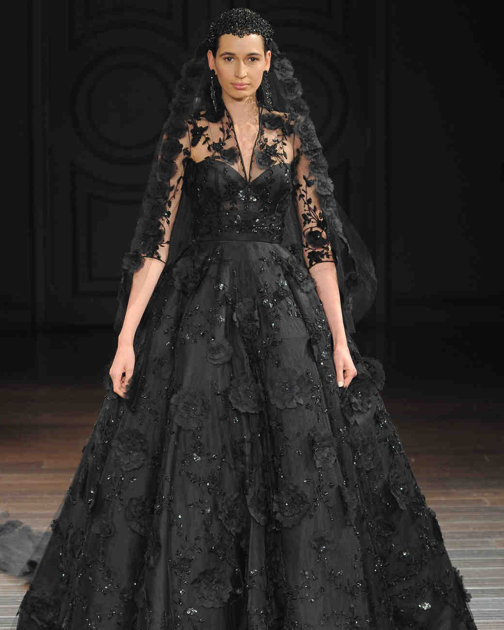 Chic Black Wedding Dress for the Edgy Bride | Martha ...