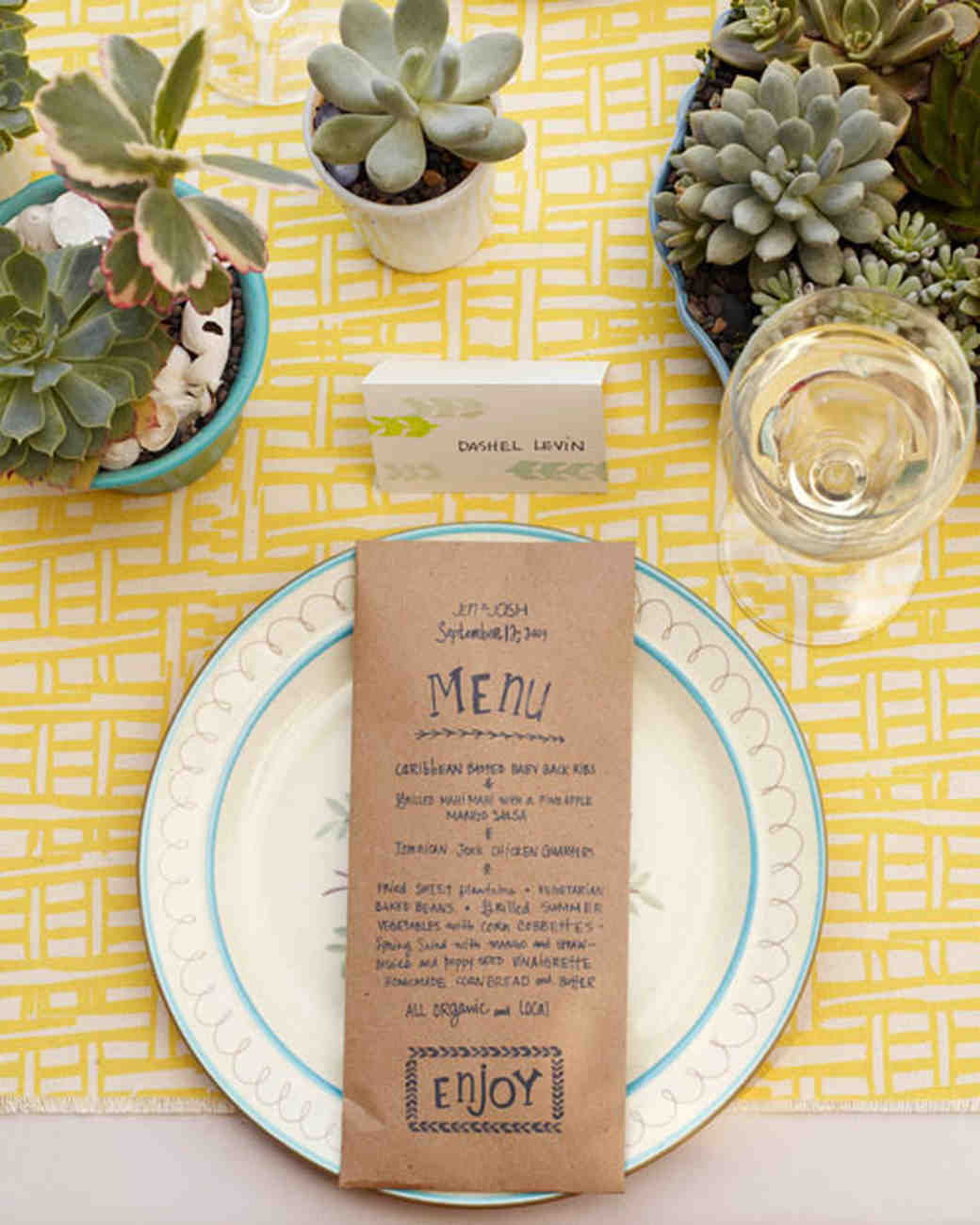 menu cards from real weddings martha stewart weddings tables menu