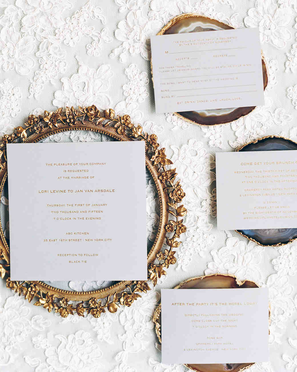 A New Year S Day York City Wedding Martha Stewart Weddings The Stationery
