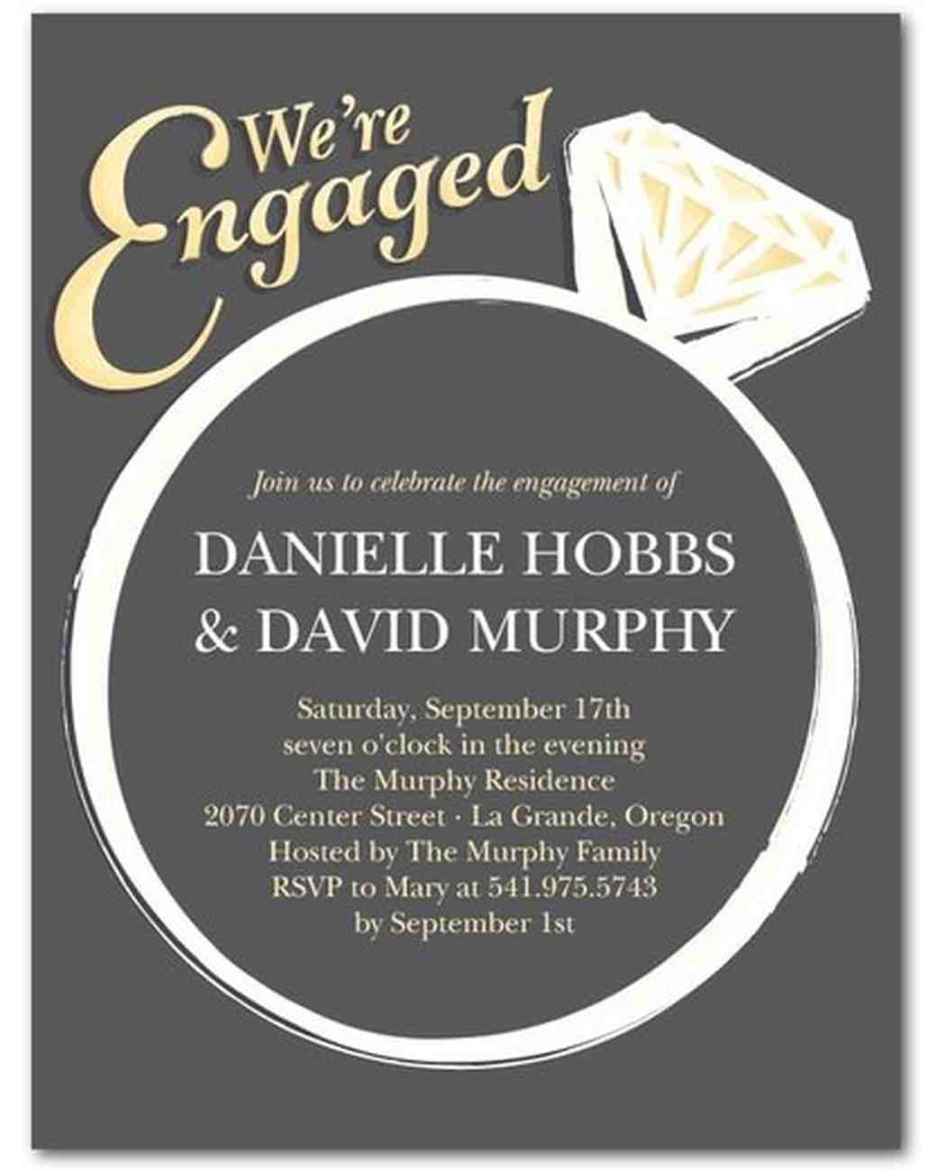 engagement invitations ring