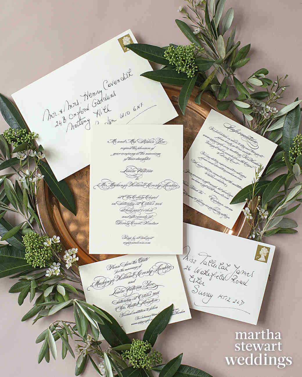 Exclusive Louise Roe And Mackenzie Hunkin S Wedding Photos Stationery