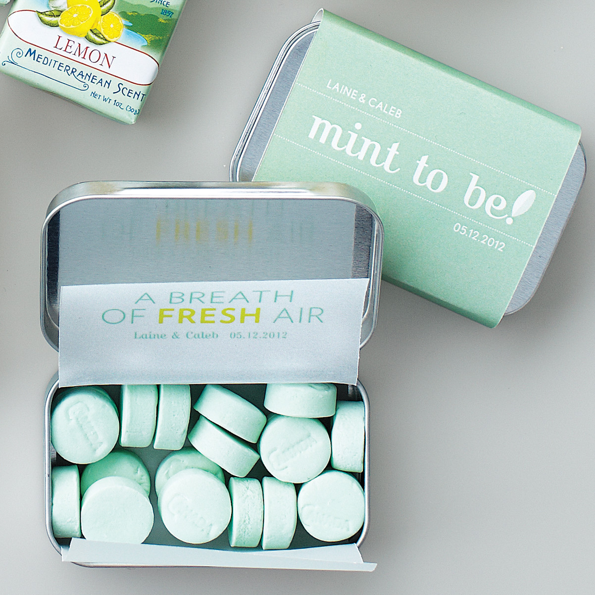 Mint Tin Favor Wrapper and Lining Template | Martha Stewart Weddings