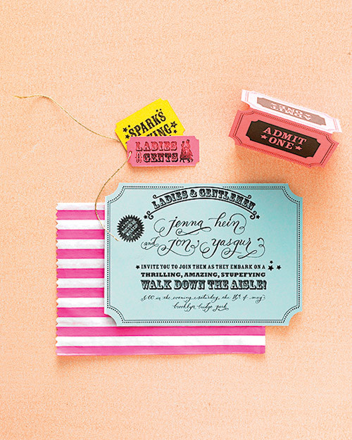 Ticket Wedding Invitation How-To | Martha Stewart Weddings