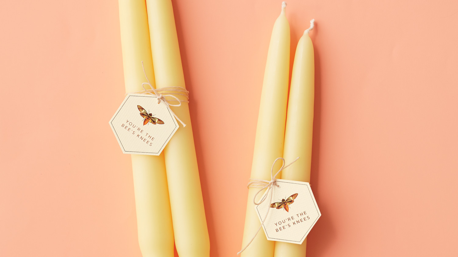 You’re the Bee’s Knees Candle Favor Tags Martha Stewart Weddings