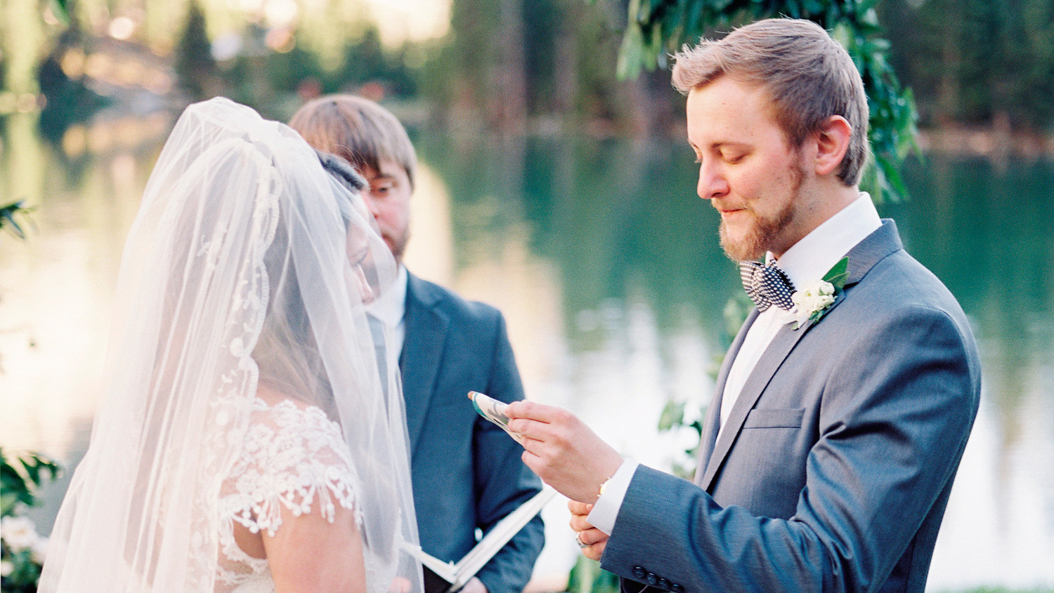 who traditionally says their wedding vows first martha stewart