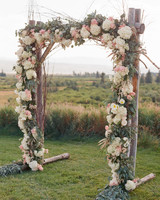59 Wedding Arches That Will Instantly Upgrade Your Ceremony Martha Rustic Pink And White Fl Wedding Arch
