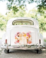 21 Just Married Sign And Banner Ideas Martha Weddings David Tyler Real Wedding Getaway Car Jpg