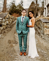 21 Grooms Who Wore Colorful Wedding Suits Martha Weddings Groom Green Suit