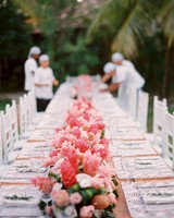 38 Pink Wedding Centerpieces We Love Martha Weddings Pink Fl Centerpiece Table