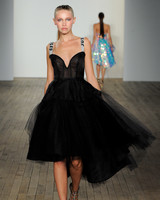 Chic Black Wedding Dress For The Edgy Bride Martha Weddings Haley Paige Fall 2019 V Neck Short Tulle Black Wedding Dress