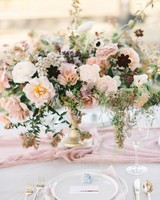 38 Pink Wedding Centerpieces We Love Martha Weddings Pale Pink Fl Centerpiece