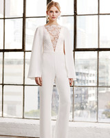 63 Chic Wedding Suits For Brides Martha Weddings Tadashi Shoji Wedding Dress Spring 2019 Deep V Long Sleeves Jump Suit Pants