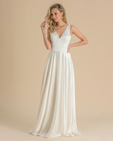 Simple Wedding Dresses That Are Just Plain Chic Martha Catherine Deane Wedding Dress Spring 2019 Clic V Neck A Line
