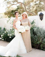 55 Heartwarming Mother Daughter Wedding Photos Martha Weddings A Mother And Daughter Smiling