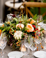 35 Wedding Centerpieces To Steal For Your Thanksgiving Table Fall Centerpiece With Mini Pumpkins