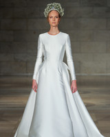 Long Sleeved Wedding Dresses We Love Martha Weddings Reem Acra Fall 2018 Long Sleeve A Line