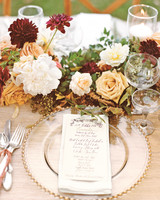 18 Creative Ways To Set Your Reception Tables Martha Weddings Autumn Table Setting