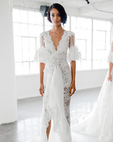 58 Wedding Dresses With Bows Martha Weddings Marchesa Fall 2018 Sheer And Lace With Bow