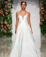 Simple Wedding Dresses That Are Just Plain Chic Martha Morilee Madeline Gardner Fall Spaghetti Strap V Neck A Line Gown