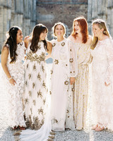 The Best Bridesmaids Dresses Of 2017 Martha Weddings Alexis Zach Wedding Italy Bridesmaids Close Up