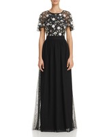 Elegant Black Dresses For The Mothers Of Bride And Groom Aidan Black Mother Of The Bride Dress With White Fl Details