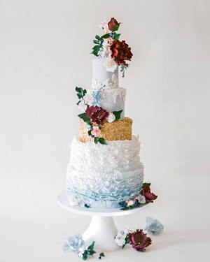 metallic wedding cakes that make a shimmering statement martha