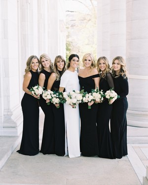 Chic Black Bridesmaid Dresses Martha Weddings Chic Black Bridesmaid Dresses