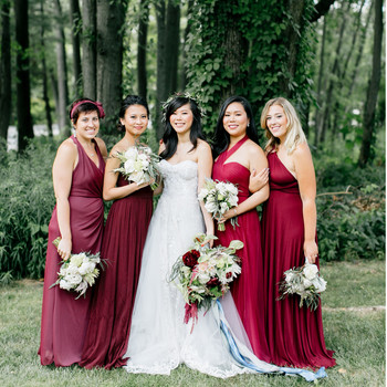 Bridesmaids Dresses Martha Weddings Burgundy Bridesmaid Dresses