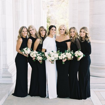 Bridesmaids Dresses Martha Weddings Stylish Black Bridesmaid Dresses