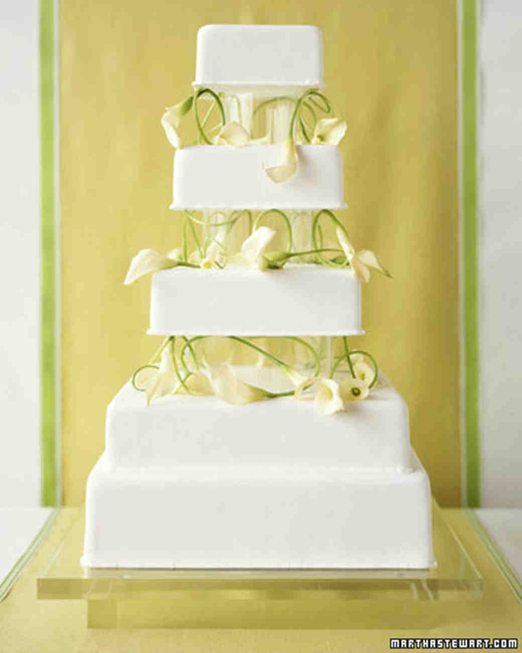 green wedding cakes martha