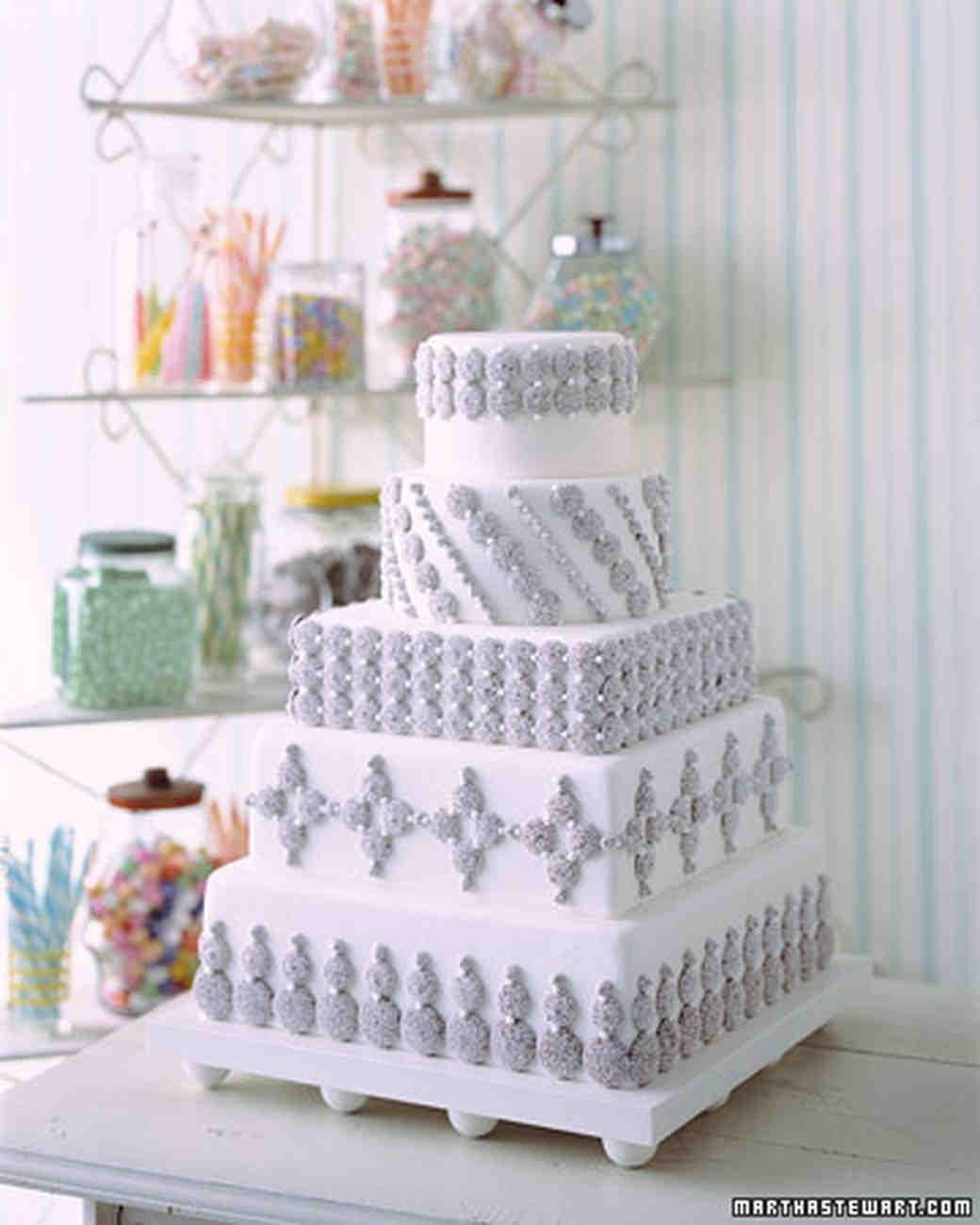 Nonpareil Tower Cake Recipe Martha Weddings