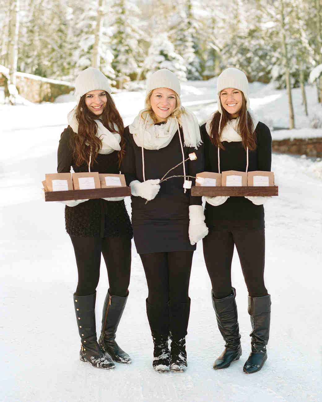 A Winter Wonderland Destination Wedding In Colorado Martha Stewart Weddings