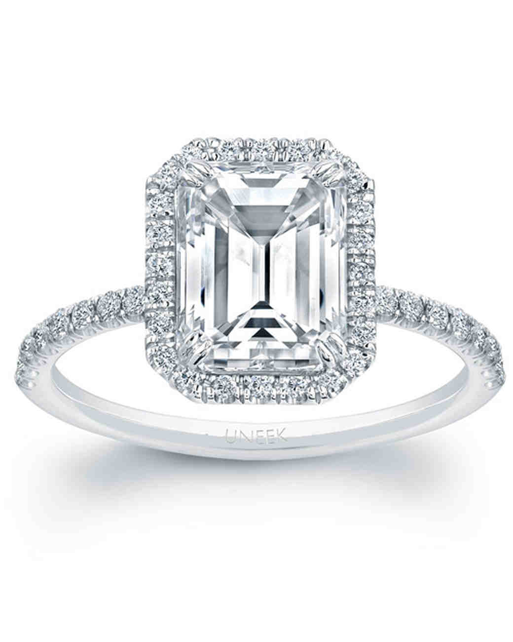 Elegant Emerald-Cut Engagement Rings | Martha Stewart Weddings