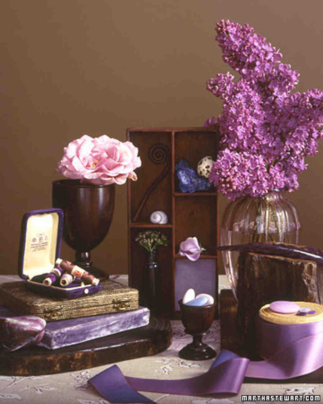 Wedding Colors Lilac And Brown Martha Weddings Lilac And Brown Inspiration