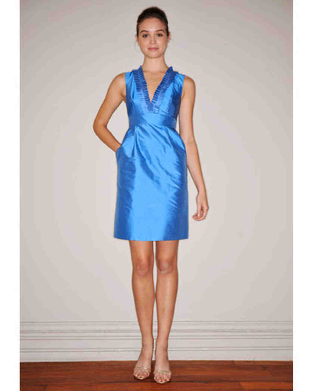 blue and green combination gown