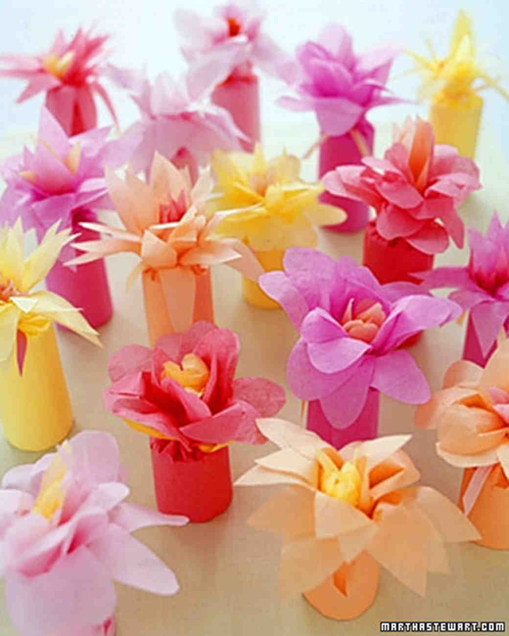 how to make paper and fabric flowers for your wedding martha tissue paper flower table decorations