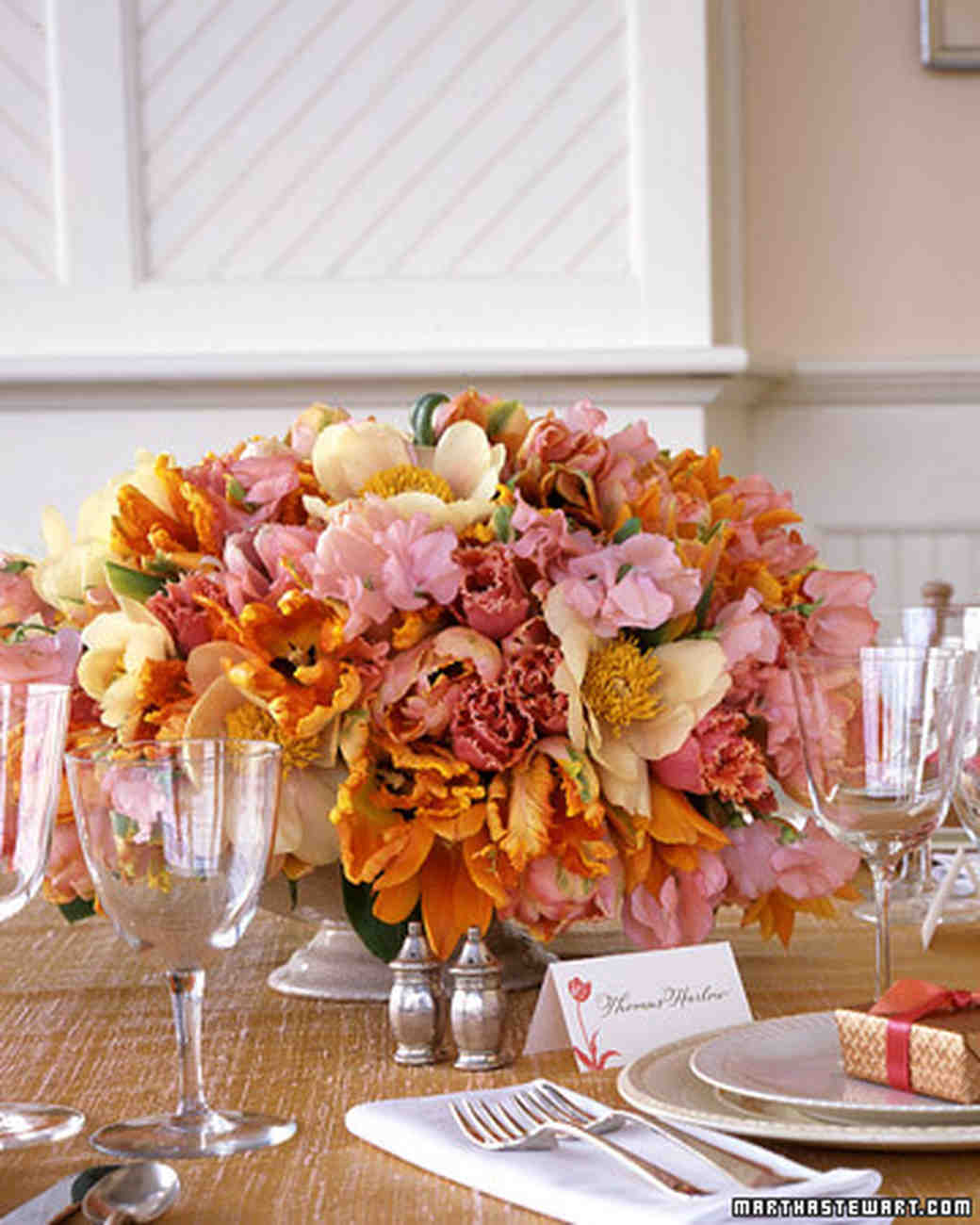 Orange Wedding Centerpieces Martha Weddings