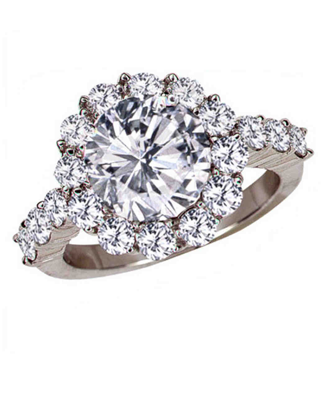 Round-Cut Diamond Engagement Rings | Martha Stewart Weddings