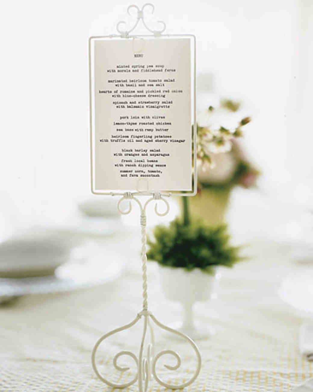Get inspired to try something different with this collection of untraditional menus and menu card displays